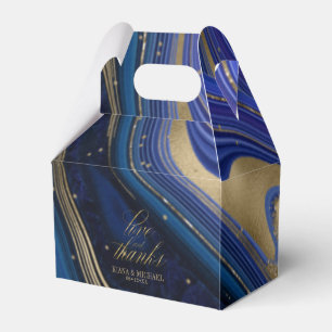 Abstract Agate Wedding Midnight V1 ID827 Favor Box