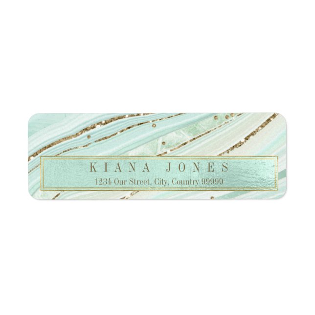 Abstract Agate Wedding V1 Mint ID827 (Front)