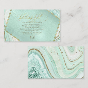 Abstract Agate Wishing Well V1 Mint ID827 Enclosure Card