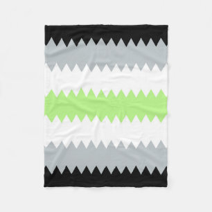 Abstract Agender Pride Flag Fleece Blanket