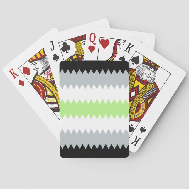 Abstract Agender Pride Flag      Playing Cards (Back)