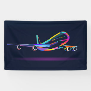 Abstract airplane banner