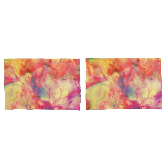 Abstract Alcohol Ink Art Pillowcase (Front-Set)