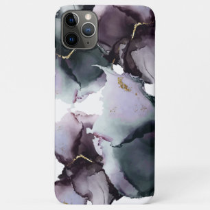 Abstract Alcohol Ink Dusty Teal Lilac Dusty Plum  iPhone 11 Pro Max Case