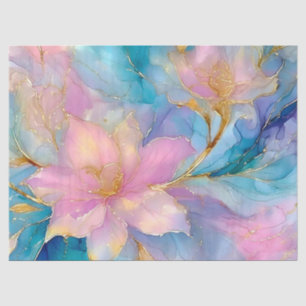 Abstract Alcohol Ink Floral Decoupage Tissue Paper