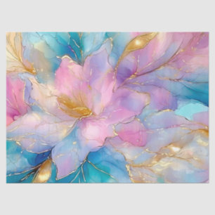 Abstract Alcohol Ink Floral Decoupage Tissue Paper