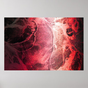 Abstract Alcohol Ink Painting Modern Art Backgroun Poster