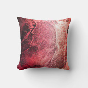 Abstract Alcohol Ink Painting Modern Art Backgroun Throw Pillow