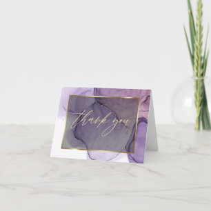 Abstract Alcohol Ink Rose Pink Plum Thank You