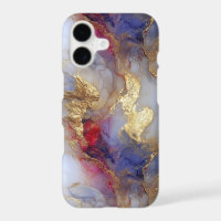 Abstract Alcohol Ink Texture with Gold Accents