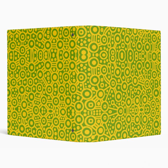 Abstract - Alien Circuits - Amber on Green Binder (Background)