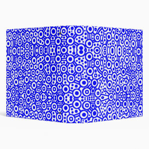 Abstract - Alien Circuits - Blue on White (1.5in) Binder