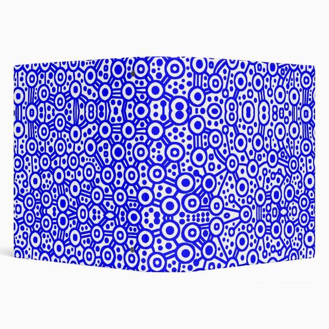 Abstract - Alien Circuits - Blue on White (1.5in) Binder (Background)