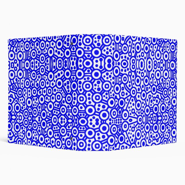 Abstract - Alien Circuits - Blue on White (2.0in) Binder (Background)
