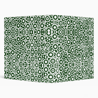 Abstract - Alien Circuits - White on Dark Green Binder