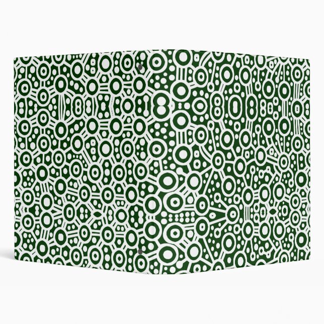 Abstract - Alien Circuits - White on Dark Green Binder (Background)