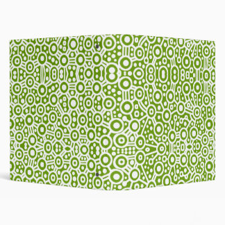 Abstract - Alien Circuits - White on Green Binder