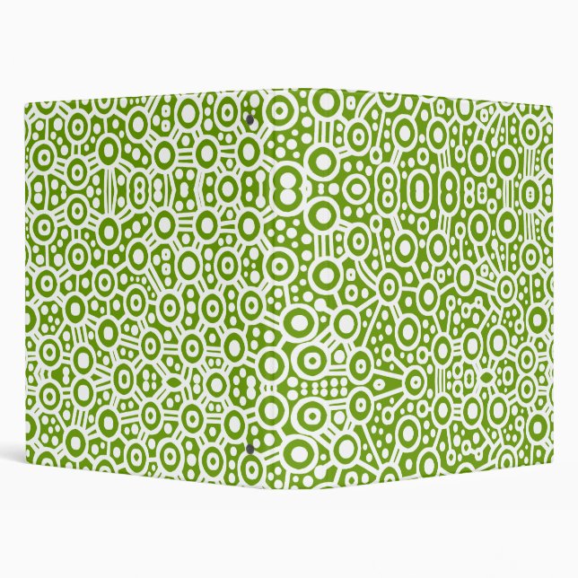 Abstract - Alien Circuits - White on Green Binder (Background)