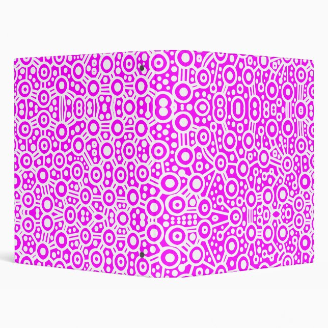 Abstract - Alien Circuits - White on Magenta Binder (Background)