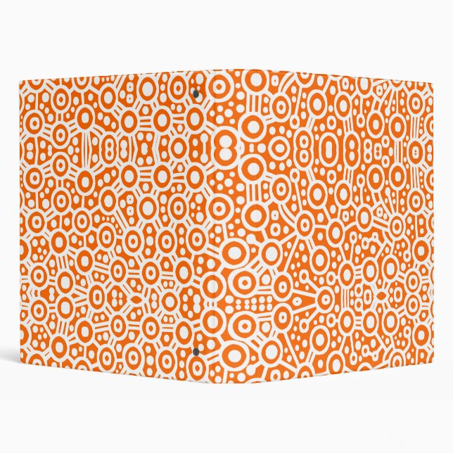 Abstract - Alien Circuits - White on Orange Binder (Background)