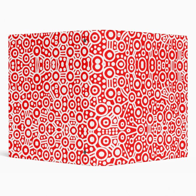 Abstract - Alien Circuits - White on Red Binder (Background)