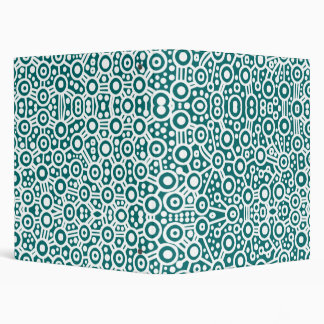 Abstract - Alien Circuits - White on Teal Binder