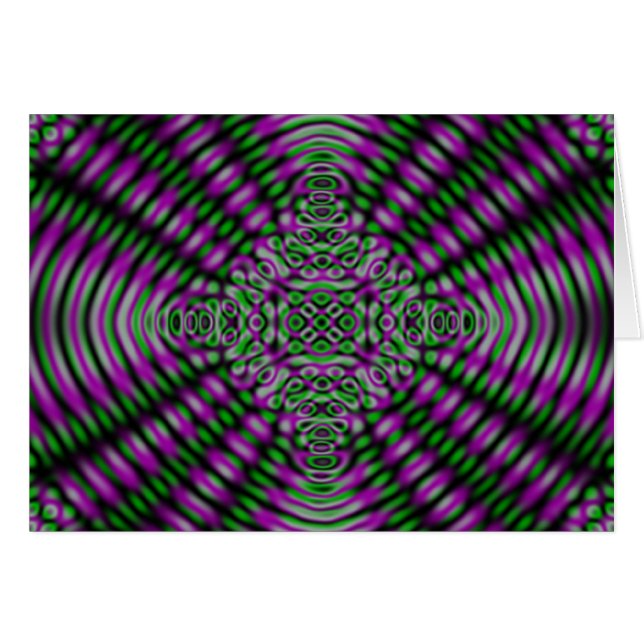 Abstract All Occassions Blank Inside Greeting Card (Front Horizontal)