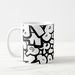 Abstract Alphabets Coffee Mug