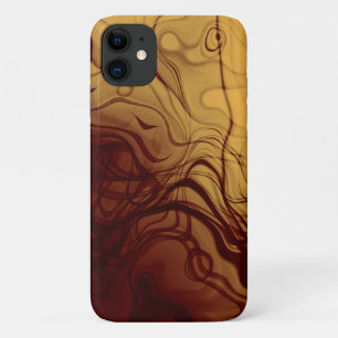 Abstract Amber Marbleized Pattern iPhone 11 Case