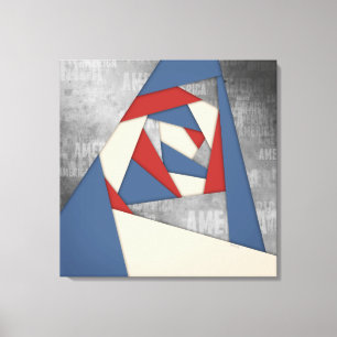 Abstract America Collage Canvas Print