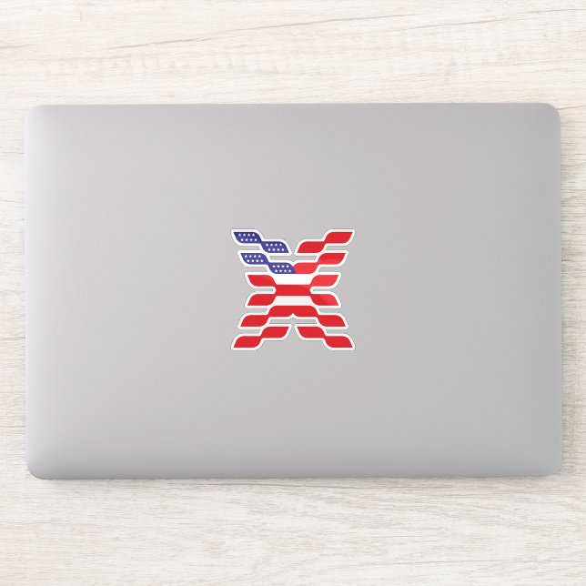 Abstract American Flag Letter X (Computer)