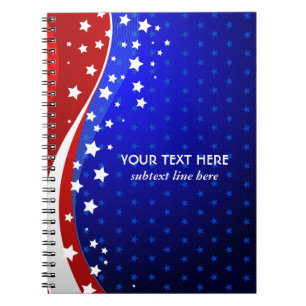 Abstract American flag Notebook
