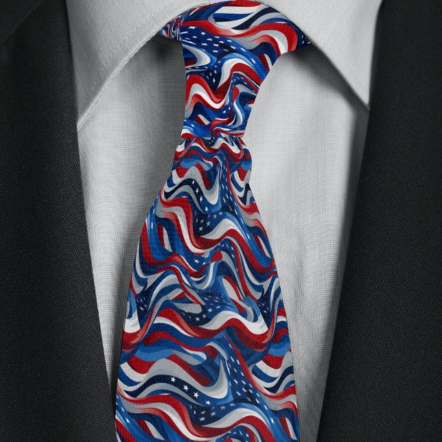 Abstract American Flag Pattern Tie (Creator Uploaded)