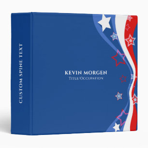 Abstract American flag Stars and Stripes 2 Binder