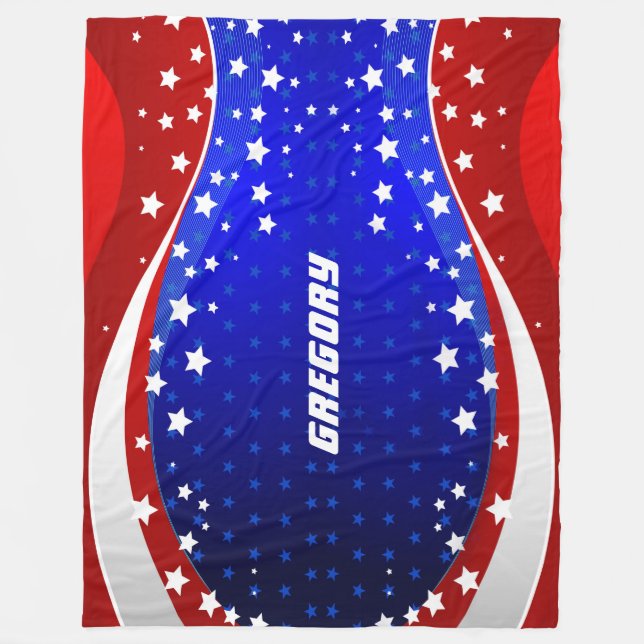 Abstract American Flag Stars & Stripes 2 Fleece Blanket (Front)