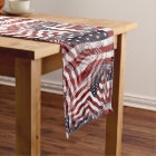 Abstract American Red White Blue Flag Motif