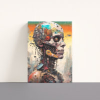 Abstract Anatomical Cyborg Canvas Print