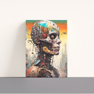 Abstract Anatomical Cyborg Canvas Print