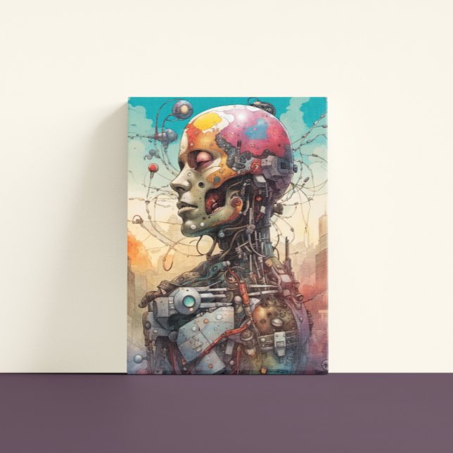 Abstract Anatomical Cyborg Canvas Print (Creator Uploaded)