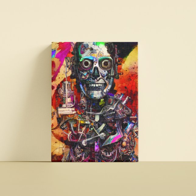 Abstract Anatomical Cyborg Canvas Print (Creator Uploaded)