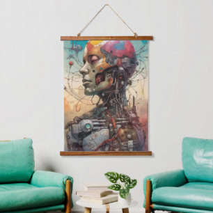 Abstract Anatomical Cyborg Wall Tapestry