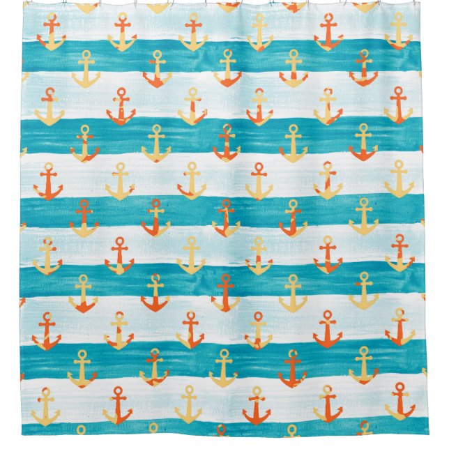 Abstract anchors: watercolor stripe pattern. (Front)