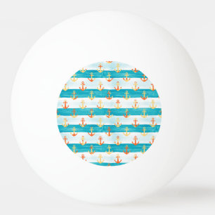 Abstract anchors: watercolor stripe pattern. ping pong ball