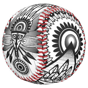 Abstract Ancient Native Indian Tribal Softball