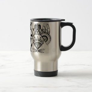 Abstract Ancient Native Indian Tribal Travel Mug