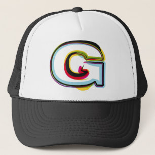 Abstract and colourful letter G Trucker Hat