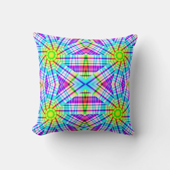 Abstract and Colourful Throw Pillow (Front)