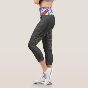 Abstract And Flowers   Zazzle_Growshop. Capri Leggings
