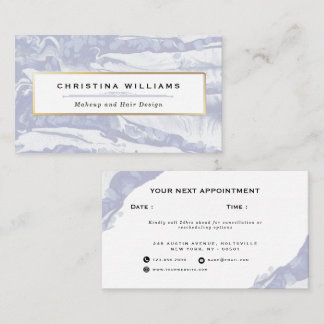 Abstract and Minimalist Blue Watercolor Appointment Card