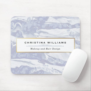 Abstract and Minimalist Blue Watercolor Mouse Pad